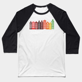 Amsterdam Skyline Present Baseball T-Shirt